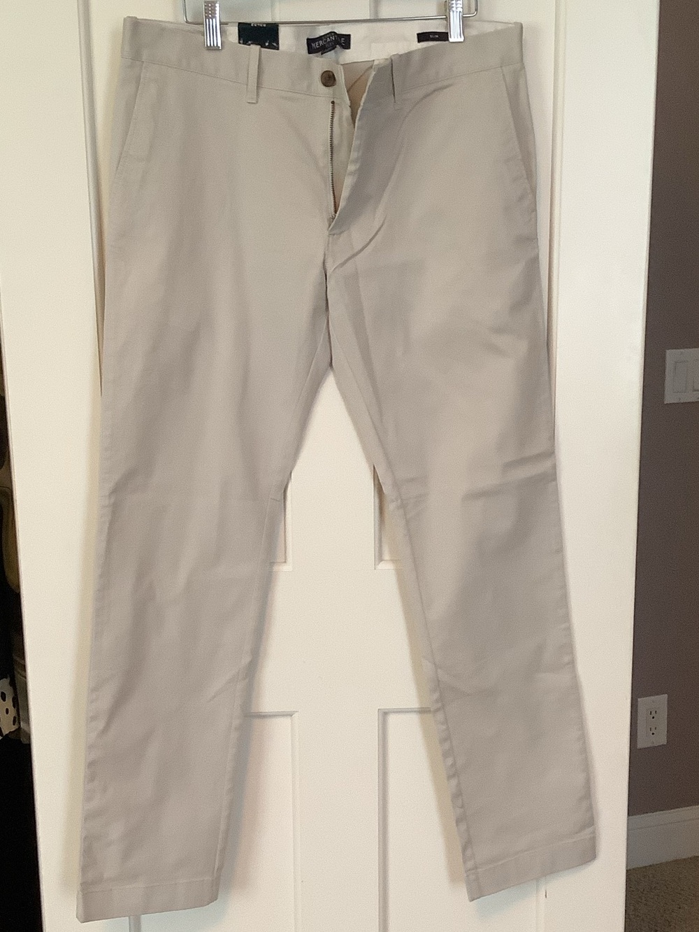 Men's Beige Chino Pants - Classic Straight Fit